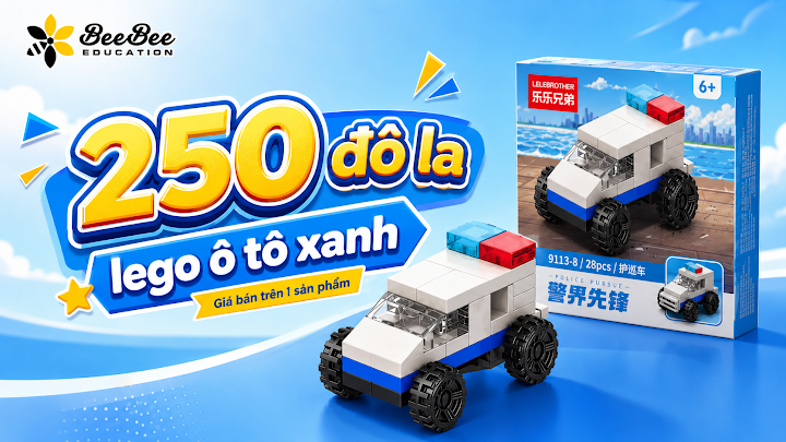 Sản phẩm Lego ô tô xanh
